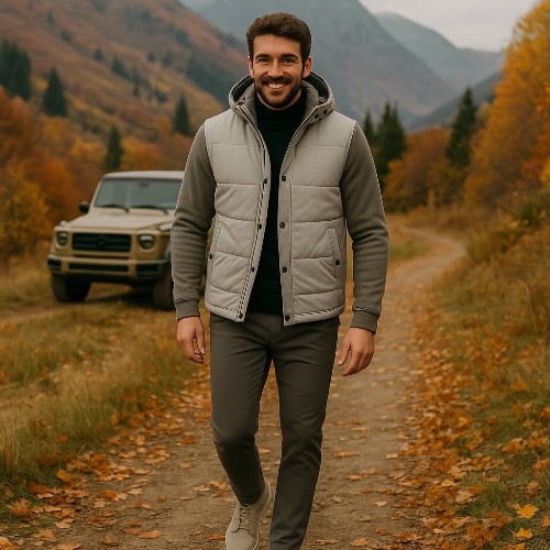 mannen travel broek taupe bonded – 4 way stretch - super comfortabel