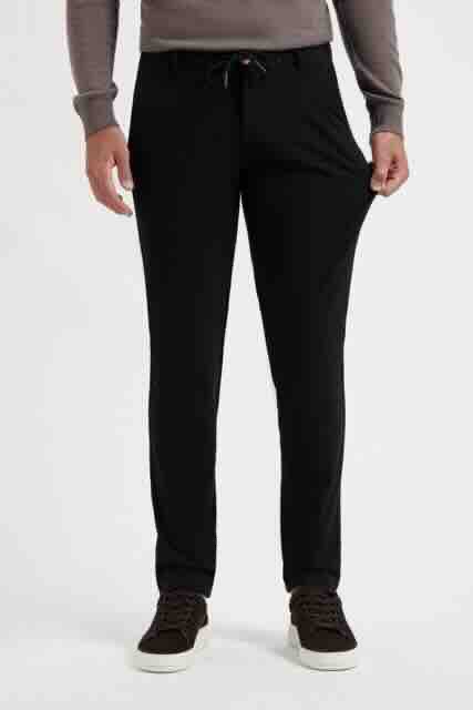 Travel broek 8414 zwart bonded 